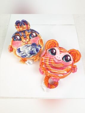 Cookeez Makery Toasty Treatz Bunny Plush Rabbit Blueberry And Cherry Chimp